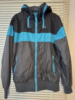adidasナイロンジャケット グレー/ターコイズ　値下げ