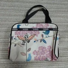 LeSportsac レスポートサック　花と鳥のプリントポーチ バッグ