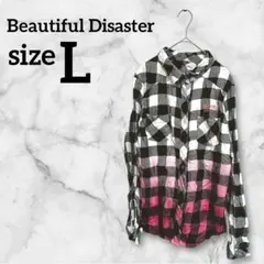 Beautiful Disaster【L】シャツ チェック柄 海外古着