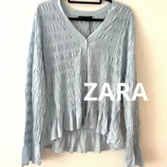 新品未使用 ZARA　ゆったり伸縮たっぷりな涼し気カーデ L