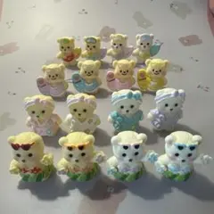 カラフルミニチュアベアフィギュアセット