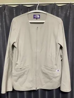 The North Face purple label ライトグレーカーディガン