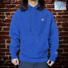 Champion リバースウィーブ スウェット パーカー ブルー チャンピオン