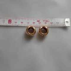 CENE ゴールドカラー フープイヤリング