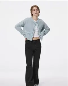 GUスリムフレアジーンズ