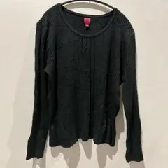 212 COLLECTION リブニットカットソー XL ブラック 大きいサイズ