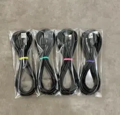 ▼【4本】《2m黒》高耐久ナイロン編み Type-C充電ケーブル　充電器　タイプ
