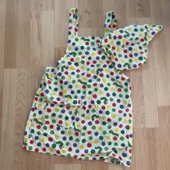 【大人気】子ども用　エプロン　三角巾　セット　はらぺこあおむし　130