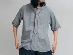 Nigel Cabourn ベースボールシャツ 48 ライトグレーのサムネイル