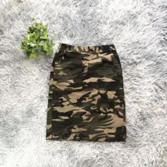 NATURAL BEAUTY BASIC【XS】迷彩柄 タイト ミニスカート 春