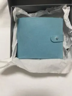 空色　コンパクト　財布　二つ折り　Katari スカイブルー　水色