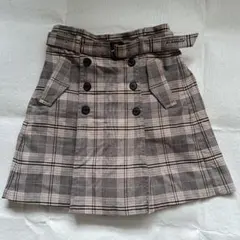 【秋冬】ポンポネット　キュロットスカート　ベルト付き 150サイズ