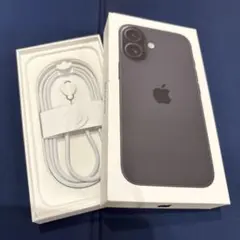 Apple iPhone 16ブラック箱 充電ケーブル付き