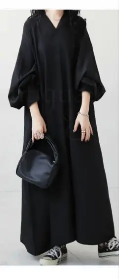 antiquaアンティカ Aラインボリューム袖ワンピース 人気完売品