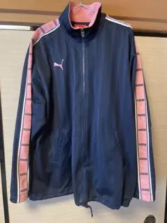 PUMA トラックジャケット ネイビー ピンク XOサイズ