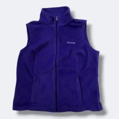 ガ*ス様 【イ】Columbia 紫 フリースベスト 古着 ビンテージ アウトド