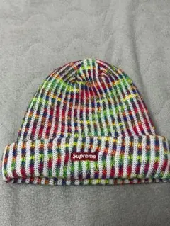 目*り様 Supreme レインボーカラーニット帽