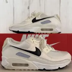 NIKE Air Max 90 ウィメンズ　白×黒×ベージュ×グレー