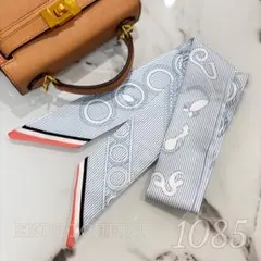 【SALE 】リボンスカーフ　バッグスカーフ　バッグチャーム1085#