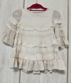 メゾピアノ　チュニック　120cm　レース　ベージュ