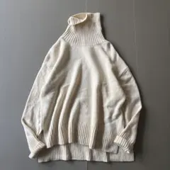 【美品】BABYLONE 羊毛カシミヤ　タートルネックニット　ゆったり