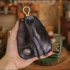 本革 コインケース キーケース ブラック 牛革 レザー ビンテージ アメカジ