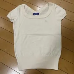 Burberry Blue Label 半袖ニット 38 アイボリー