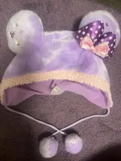 ディズニー　ファンキャップ　紫　ミニーちゃん　パープル