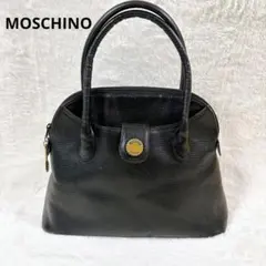 モスキーノ ハンドバッグ ヴィンテージ レザー ブラック 個性的 カバンゴールド