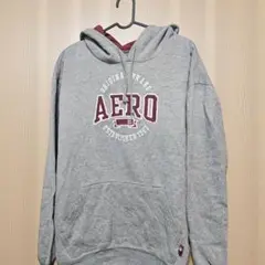男女兼用♡AERO グレー フード付きパーカー