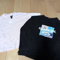 ピンクと黒のTシャツセット　アディダスxsサイズ、ANAPmサイズ