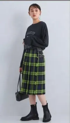 【美品】O'NEIL of DUBLIN【別注】キルト66 プリーツ スカート