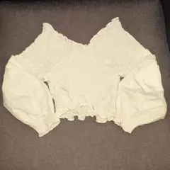 ZARA ホワイト クロップドトップス M