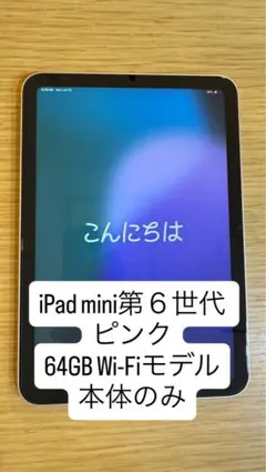たまご様専用　iPad mini 第6世代 ピンク 64GBWi-Fi 本体のみ