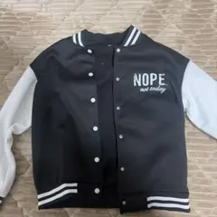 NOPE not today スタジャン ブラック/ホワイト