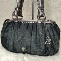 【アナスイ】ANNASUI ショルダーバッグ チャーム付き ラメメッシュ y2k