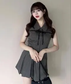 OLIVE des OLIVE ノースリーブシャツミニワンピース ボレロなし
