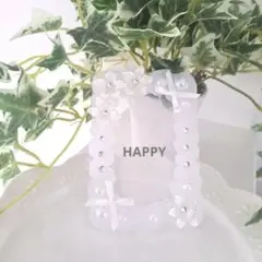 【No.176】Ｂ8　ホイップトレカケースデコ　結婚式　プレゼント　クリア　白