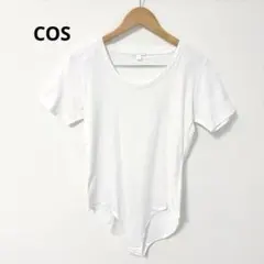 COSコス半袖ボディースーツ ロンパース Tシャツ カットソー 白 L 綿100のサムネイル