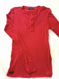 「新品未使用」Polo Ralph Lauren 赤 ヘンリーネック 長袖