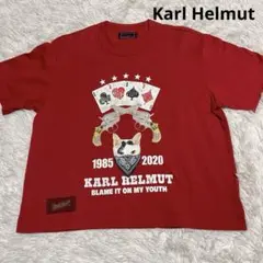 希少】Karl Helmut Tシャツ 猫 トランプ ピストル 赤 M