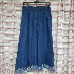 PUNYUS　サイズ3　フリンジロングスカート　大きいサイズのサムネイル