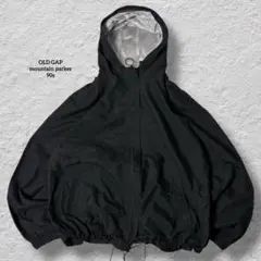 OLDGAPマウンテンパーカー90sブラックMリップストック古着vintage