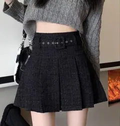 SHEIN 女性用 プリーツAラインミニスカートS