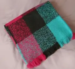 秋冬 ふんわり柔らかくて暖かい♡チェック柄 大判ストール マフラー