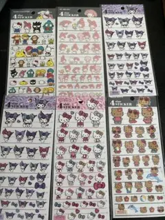 4サイズステッカー　日焼け　ギャル　キティ　サンリオ