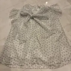 最終値下げセルフォード HANAE MORI リボン付きノースリーブブラウス新品