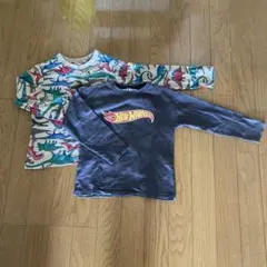 GAP 恐竜柄 Hot Wheelsロゴの長袖カットソー 100〜110