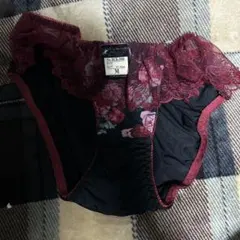 花柄ショーツ Mサイズ 黒と赤