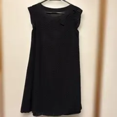 ブラック ノースリーブ レース リボン付きのサムネイル